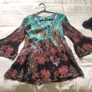 Boho sheer tunic